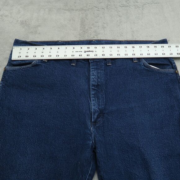 Wrangler Jeans Mens Size 44 (42x30 actual) Blue Regular Cowboy Cut Denim 947STR - Picture 13 of 16